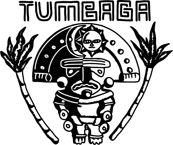 Black and white logo with a central figure and 'TUMGAGA' text above