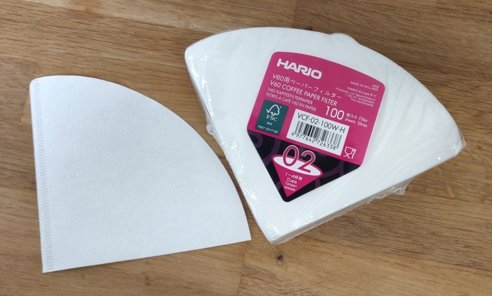 Hario V60 paper filters 02, 100 sheets Bells Beans