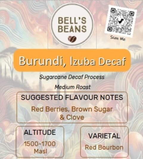 Burundi, Izuba. Sugarcane Decaf
